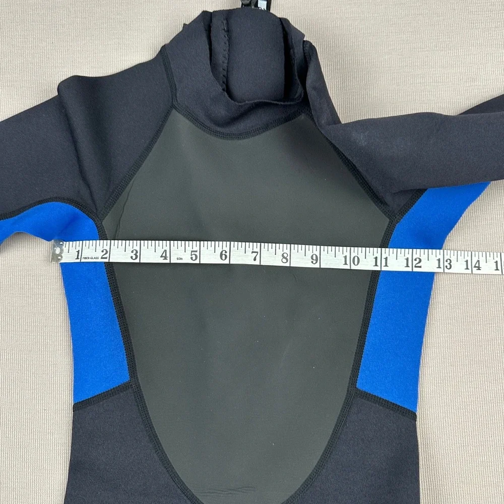Realon Boys Wetsuit Full Body Neoprene Black Blue Size Medium Swimming Surfing